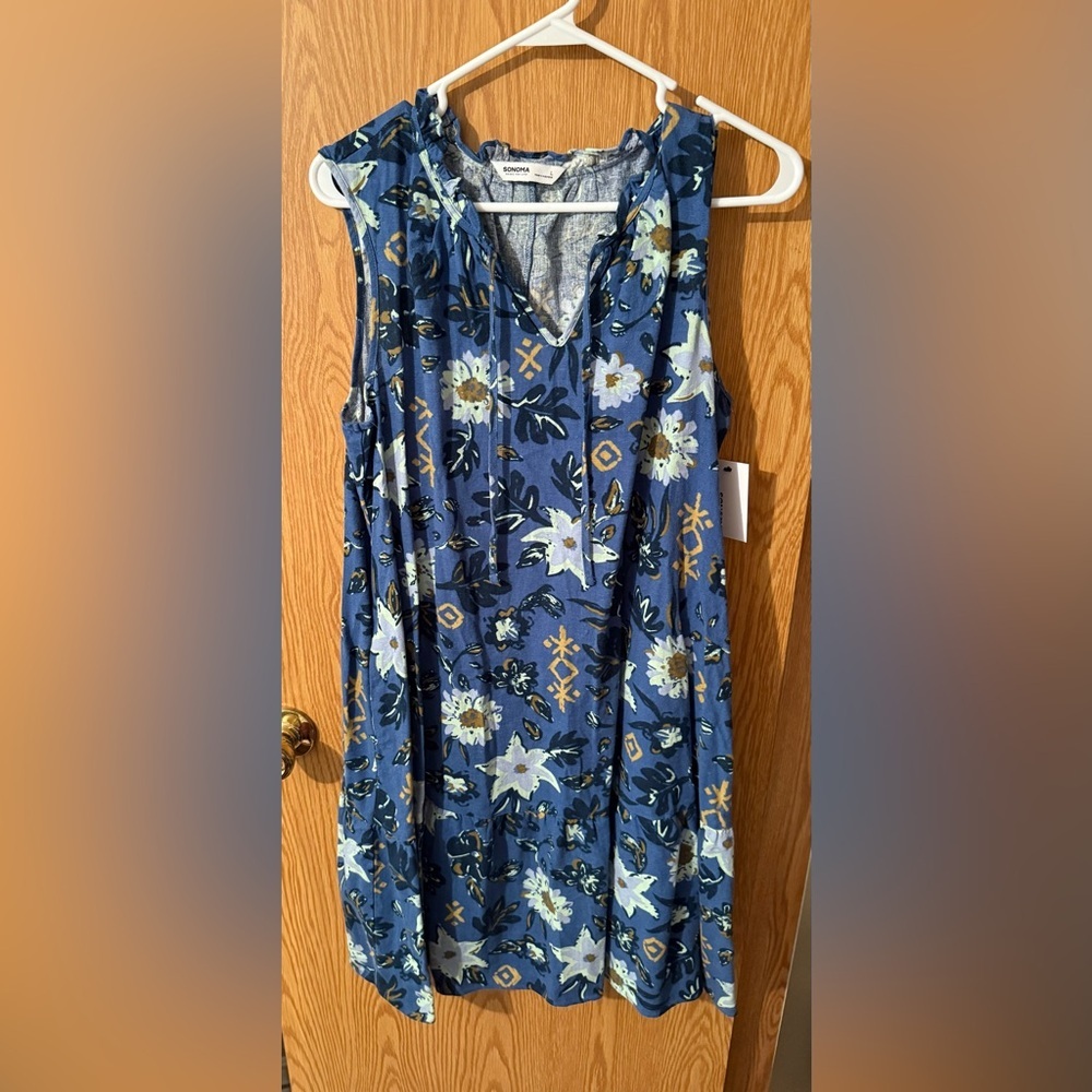 Sonoma Blue Floral Dress